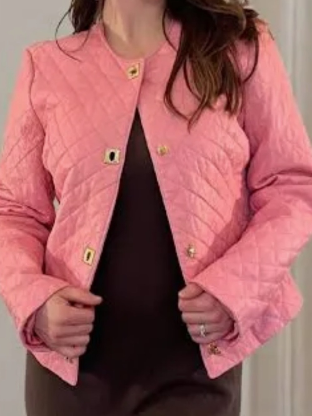 QUILTED LEATHER BARBIRCORE JACKET